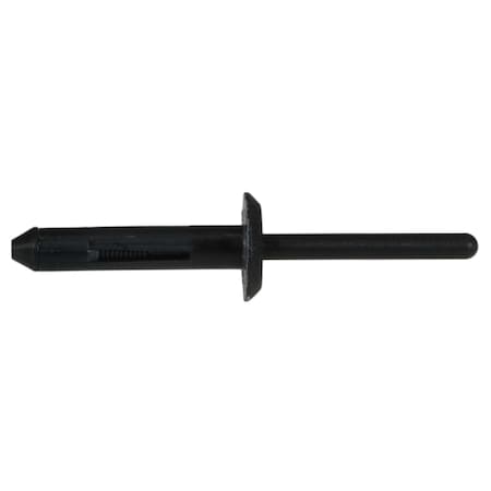 Midwest Fastener Blind Rivet, Truss Head, 3/16 in Dia., 1 in L, Plastic Body, 6 PK 37725